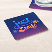 ちょうどスマイル スクエアペーパーコースター (アングル)