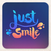 ちょうどスマイル スクエアペーパーコースター (正面)