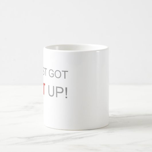 ちょうどスーツのマグの上のlittを得ました コーヒーマグカップ (中央)