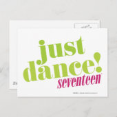 ちょうどダンス-緑 ポストカード (正面/裏面)