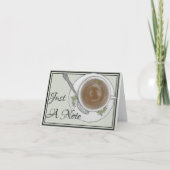 ちょうどノートのティーカップはメッセージカードを引き起こします カード (正面)