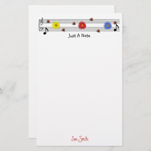 ちょうどノートの文房具 便箋 (正面/裏面)