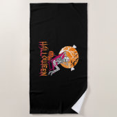 ちょうどハロウィンサマーナーススケルトンPを待っている ビーチタオル (正面)