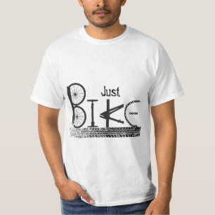 "ちょうどバイクの部品及びタイヤトラックからのバイク"の落書き Tシャツ