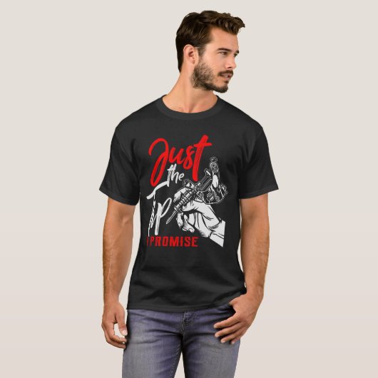 ちょうどヒント私は約束おもしろいことわざタトゥー恋人T Tシャツ (正面フル)