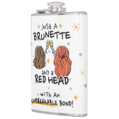 "ちょうどブルネットと赤い頭"フラスコ フラスク (左)