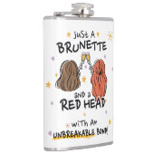 "ちょうどブルネットと赤い頭"フラスコ フラスク (右)