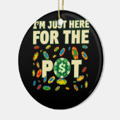 ちょうどポットトランプのポーカーラバーカードカジノ遊 セラミックオーナメント (左)