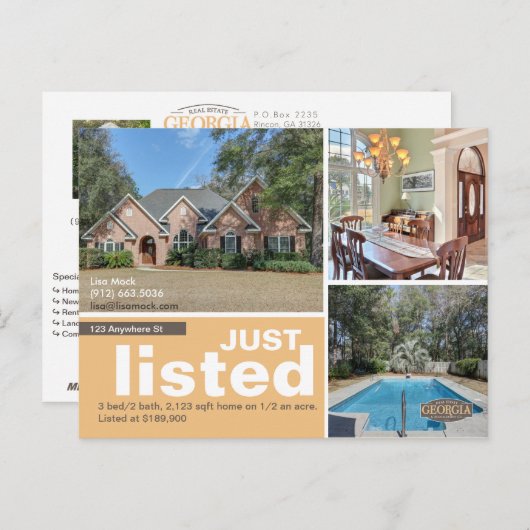 ちょうどリストされた大きい写真 案内ポストカード (正面/裏面)