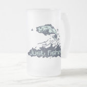 ちょうど世界で最も最高のなパパおよび漁師ガラスを採取すること フロストグラスビールジョッキ (正面右)