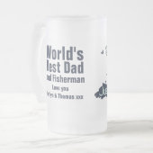 ちょうど世界で最も最高のなパパおよび漁師ガラスを採取すること フロストグラスビールジョッキ (正面左)