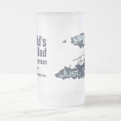 ちょうど世界で最も最高のなパパおよび漁師ガラスを採取すること フロストグラスビールジョッキ (中央)