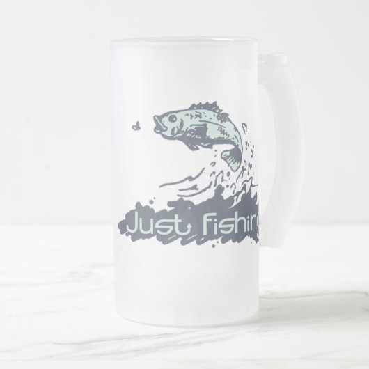 ちょうど世界で最も最高のなパパおよび漁師ガラスを採取すること フロストグラスビールジョッキ (正面右)