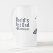 ちょうど世界で最も最高のなパパおよび漁師ガラスを採取すること フロストグラスビールジョッキ (正面左)