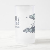 ちょうど世界で最も最高のなパパおよび漁師ガラスを採取すること フロストグラスビールジョッキ (中央)