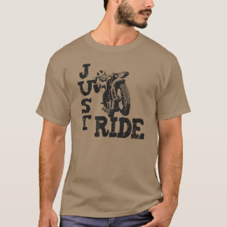 ちょうど乗車のヴィンテージのオートバイのTシャツ Tシャツ