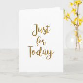 ちょうど今日の回復引用文のオウムNAのスローガンのギフトのために カード (黄色い花)