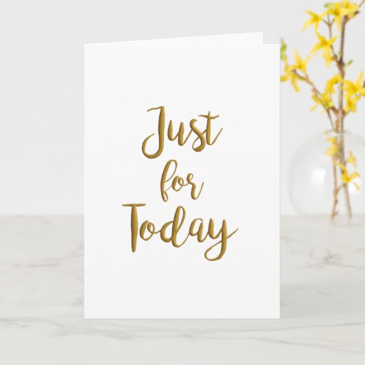 ちょうど今日の回復引用文のオウムNAのスローガンのギフトのために カード (黄色い花)