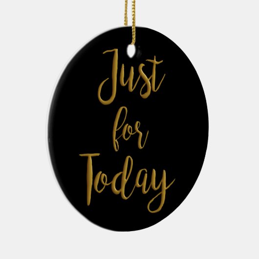 ちょうど今日の金ゴールドの引用文のオウムNA 12のステップ回復のために セラミックオーナメント (右)