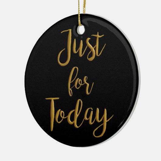 ちょうど今日の金ゴールドの引用文のオウムNA 12のステップ回復のために セラミックオーナメント (左)