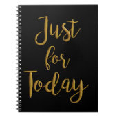 ちょうど今日の金ゴールドの引用文のオウムNA 12のステップ回復のために ノートブック (正面)