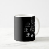 ちょうど位相の月の月宇宙 コーヒーマグカップ (正面右)