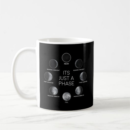ちょうど位相の月の月宇宙 コーヒーマグカップ (左)