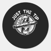 ちょうど先端シガースモーカーのギフトのシガーおもしろい喫煙 ラウンドシール (正面)