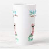 ちょうど冷却 – 豚の引用文 カフェラテマグ (正面)