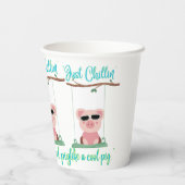 ちょうど冷却 – 豚の引用文 紙コップ (裏面)