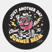 ちょうど別の日に近い夏休み先生 ラウンドシール (正面)