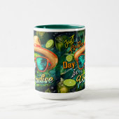 ちょうど別の日パラダイスグリーンパロットライム マグカップ (中央)