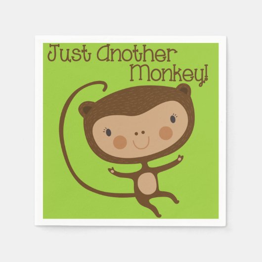 ちょうど別の猿 スタンダードカクテルナプキン (正面)