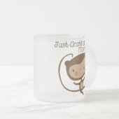 ちょうど別の猿 フロストグラスマグカップ (正面右)