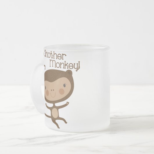 ちょうど別の猿 フロストグラスマグカップ (正面左)