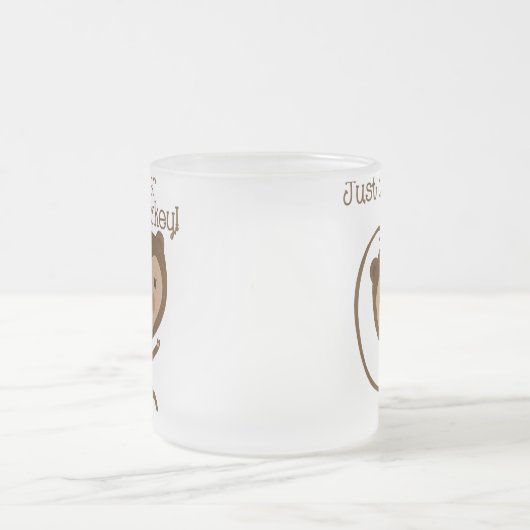 ちょうど別の猿 フロストグラスマグカップ (中央)