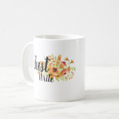 ちょうど刺激のマグを書いて下さい コーヒーマグカップ (正面左)