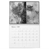 ちょうど単語(白黒写真) カレンダー (2月 2027)