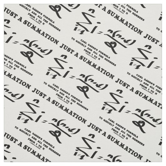 ちょうど合計の数学の同等化のカールのGaussの方式 ファブリック (見本)