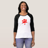 ちょうど同類のバラの赤 Tシャツ (正面フル)