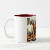 ちょうど名誉の神のマグの友人 ツートーンマグカップ (左)