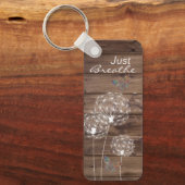 ちょうど呼吸タンポポ蝶の木の外観 キーホルダー (正面)