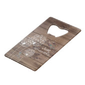 ちょうど呼吸タンポポ蝶の木の外観 クレジットカード栓抜き (正面アングル)