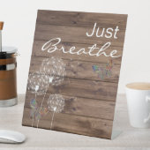 ちょうど呼吸タンポポ蝶の木製 台座サイン (インサイチュ)