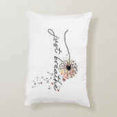 ちょうど呼吸Dandelion蝶インスピレーションYoga アクセントクッション (裏面(縦))