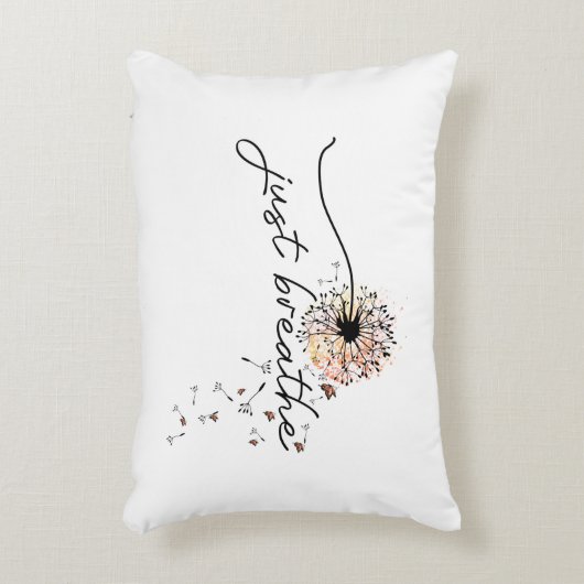 ちょうど呼吸Dandelion蝶インスピレーションYoga アクセントクッション (正面(垂直))