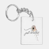 ちょうど呼吸Dandelion蝶インスピレーションYoga キーホルダー (正面左)