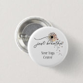 ちょうど呼吸Dandelion蝶インスピレーションYoga 缶バッジ (正面&裏面)