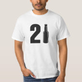 ちょうど回された21ビール瓶の第21誕生日 Tシャツ (正面)