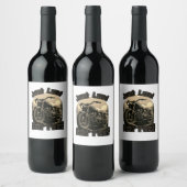 ちょうど大きい、高速バイク、チョッパー ワインラベル (ボトル)